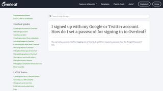 
                            9. I signed up with my Google or Twitter account How do I ... - Overleaf