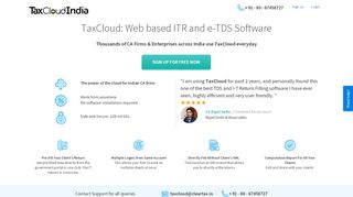 
                            10. I-T Return and e-TDS Return Software: TaxCloud India | Web-based ...