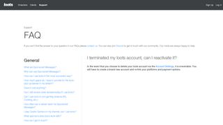 
                            5. I terminated my loots account, can I reactivate it? - loots.com ...