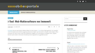 
                            7. i-Tool: Web-Maklersoftware von Immowelt - Immobilienportale.com