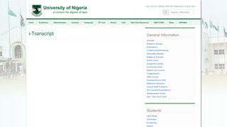 
                            2. i-Transcript | University Of Nigeria Nsukka - Unn