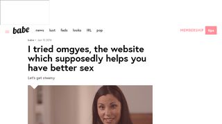 
                            13. I tried omgyes, the website which supposedly helps you have better sex