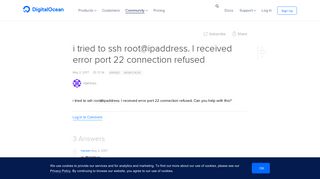 
                            8. i tried to ssh root@ipaddress. I received error port 22 connection ...