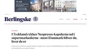 
                            12. I Tyskland rykker Nespresso-kapslerne ud i supermarkederne - men i ...