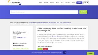 
                            5. I used the wrong email address to set up Screen Time, how do I ...