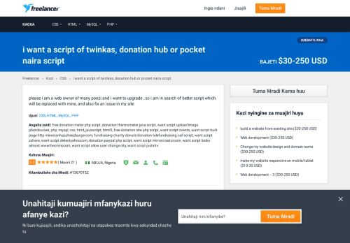 
                            13. i want a script of twinkas, donation hub or pocket naira script | CSS ...