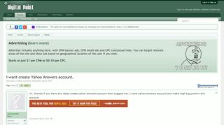 
                            13. I want create Yahoo Answers account. - Digital Point Forums