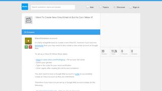 
                            12. I Want To Create New Orkut Email Id But Ho Can I Make It? - Blurtit