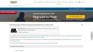 
                            5. I want to download my Norton product purchased from a retail store