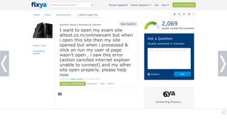 
                            9. I want to open my exam site attest.co.in/onlineexam but when - Fixya