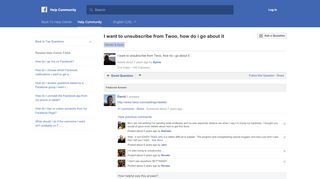 
                            11. I want to unsubscribe from Twoo, how do i go about it | Facebook Help ...