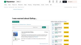 
                            12. I was warned about Gallup... - Gallup Forum - TripAdvisor