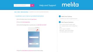 
                            8. I would like to use e-mail on my Android Smart phone | Melita Online ...