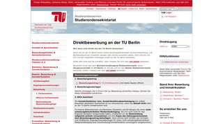 
                            8. IA Zulassung und Immatrikulation: Direktbewerbung TU Berlin - nur TU ...