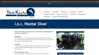 
                            8. i.a.c. MASTER DIVER - Tauchsport BlueMarlin