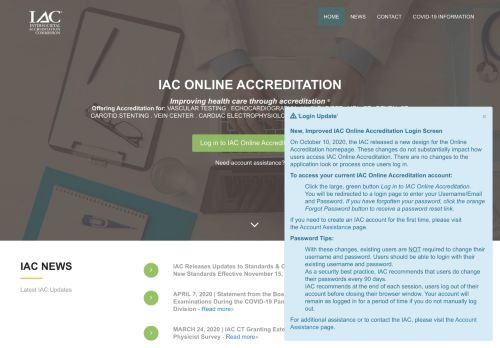 
                            1. IAC Online Accreditation Login