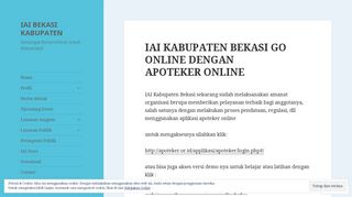 
                            8. IAI KABUPATEN BEKASI GO ONLINE DENGAN APOTEKER ONLINE ...