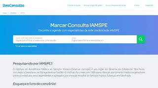 
                            4. IAMSPE: Agendamento de consultas - BoaConsulta