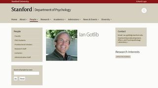 
                            13. Ian Gotlib | Department of Psychology - Stanford Psychology