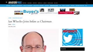 
                            13. Ian Wheeler Joins Infare as Chairman - Aviation Pros