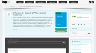 
                            11. IAP - Enhancing the Capacity of African Science Academies