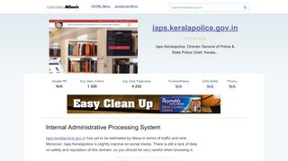 
                            5. Iaps.keralapolice.gov.in website. Internal Administrative Processing ...