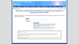 
                            7. IARC Portal - Log in