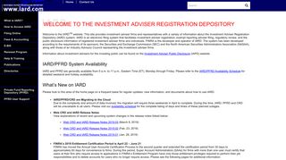 
                            10. IARD: Welcome to the Investment Adviser Registration Depository