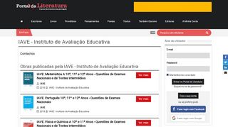 
                            4. IAVE - Instituto de Avaliação Educativa - Portal da Literatura