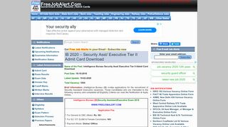 
                            5. IB 2019 - Security Asst/ Executive Admit Card Download