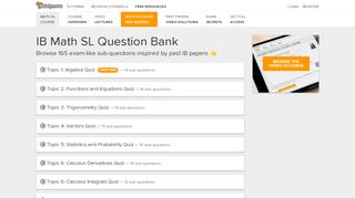 
                            8. IB Math SL Question Bank - Studynova