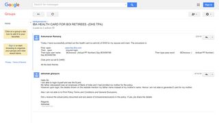 
                            4. IBA HEALTH CARD FOR BOI RETIREES -(DHS TPA) - Google Groups