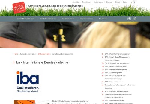 
                            11. iba - Internationale Berufsakademie | Duales Studium Hessen