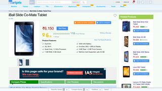 
                            10. iBall Slide Co-Mate Tablet Best Price in India 2019, Specs & Review ...