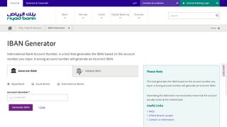 
                            8. IBAN Generator - Get Your IBAN Number | Riyad Bank