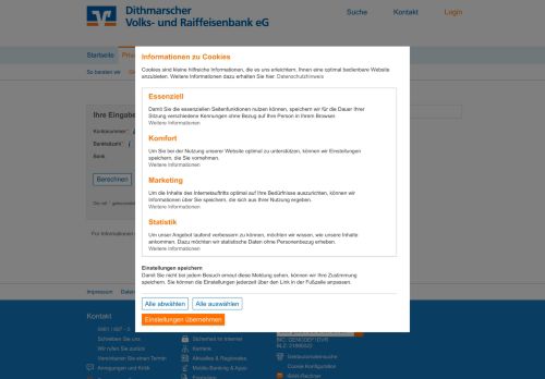 
                            9. IBAN-Rechner - Dithmarscher Volks- und Raiffeisenbank eG
