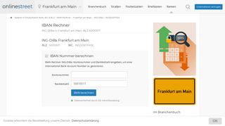 
                            6. IBAN Rechner ING-DiBa in Frankfurt am Main (INGDDEFFXXX ...