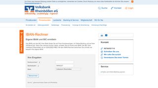 
                            11. IBAN-Rechner - Volksbank Rheinböllen eG
