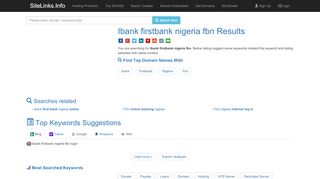 
                            7. Ibank firstbank nigeria fbn Results For Websites Listing - SiteLinks.Info