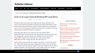 
                            9. ib.bri.co.id : Situs Login Internet Banking BRI yang benar