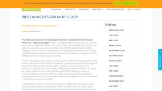 
                            7. IBBS Launches BBX Mobile App - Momentum Telecom
