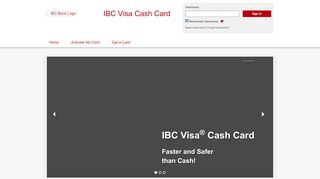 
                            10. IBC Visa Cash Card - Home Page - visaprepaidprocessing.com