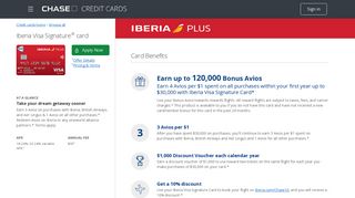 
                            12. Iberia Credit Card | Chase.com - Chase Credit Cards
