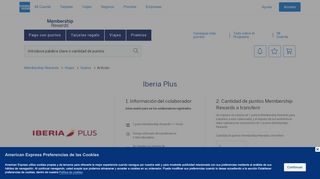 
                            12. IBERIA PLUS Iberia Plus Membership Rewards; Transferencia de ...
