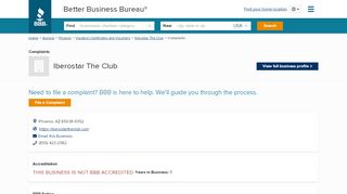 
                            8. Iberostar The Club | Complaints | Better Business Bureau® Profile