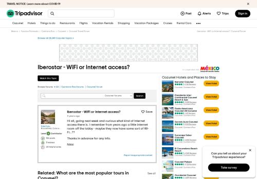 
                            6. Iberostar - WiFi or Internet access? - Cozumel Forum - TripAdvisor