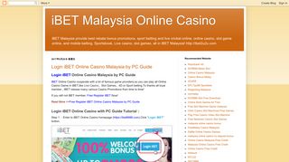 
                            10. iBET Malaysia Online Casino: 九月 2017
