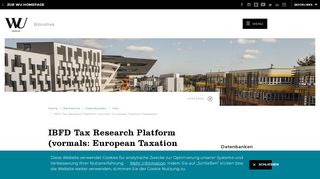 
                            5. IBFD Tax Research Platform (vormals: European Taxation Database ...