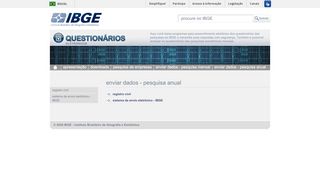 
                            2. IBGE | questionários eletrônicos | enviar dados - pesquisa anual