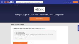 
                            7. Ibhejo Coupons, Offers: Flat 65% Off Coupon Code | Feb 2019